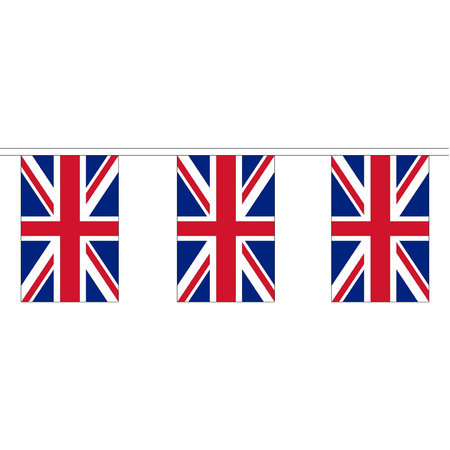 Luxury Great Brittain/England bunting flags 9 meter