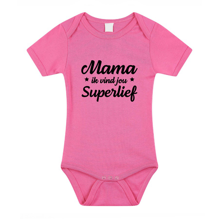 Mama superlief romper pink baby girl