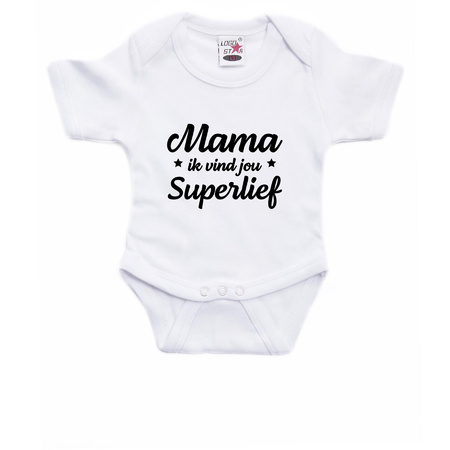Mama superlief romper white baby boy/girl