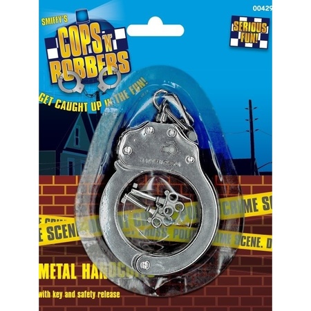 Carnaval play set police hat with cuffs for kids
