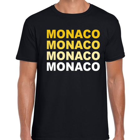 Monaco landen t-shirt zwart voor heren
