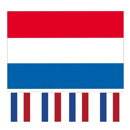 Nederland vlaggen versiering set binnen/buiten 2-delig