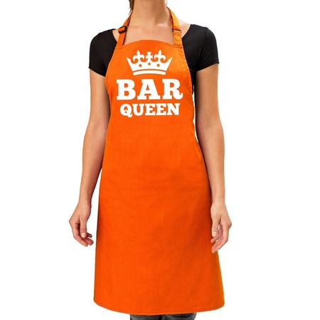 Orange Bar Queen apron women