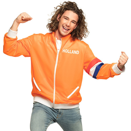 Orange/Holland fans fashion jacket size Large 