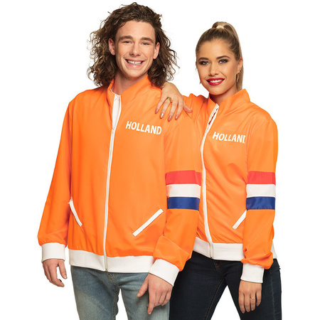 Orange/Holland fans fashion jacket size Large 