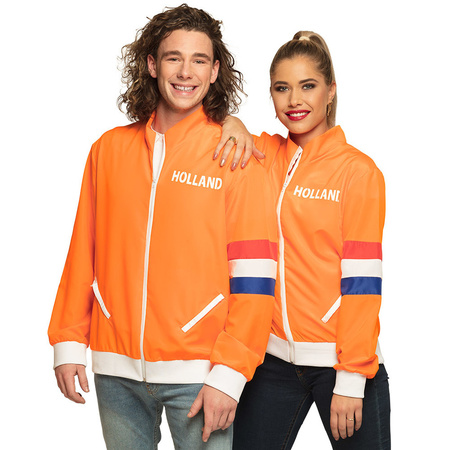Oranje/holland fan artikelen kleding trainingsjasje maat M/L