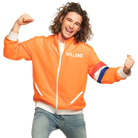 Orange/holland fans fashion jacket size X-large