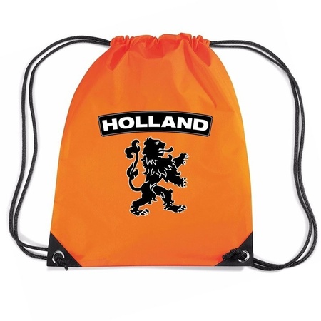 Oranje Holland zwarte leeuw rugzak