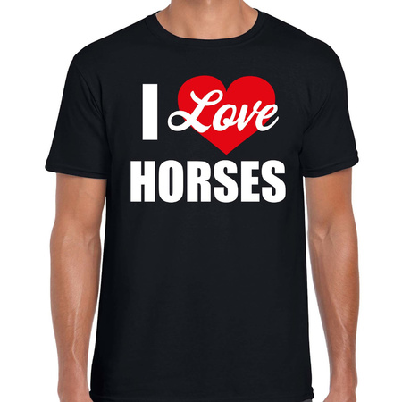 I love my horses t-shirt black for men