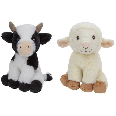 Plush soft toy farm animals Cow and Sheep 23 cm