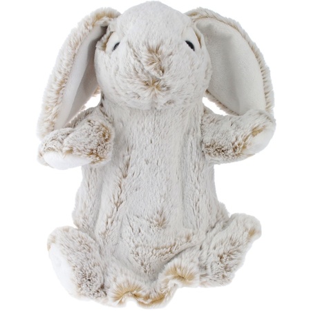 Konijnen/hazen speelgoed artikelen konijn/haas handpop knuffelbeest bruin 25 cm