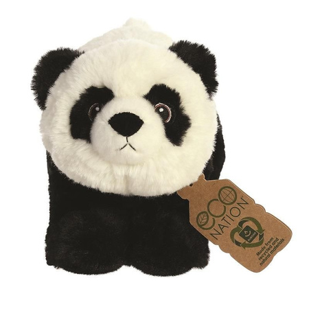 Pluche dieren knuffels zwart/witte panda van 23 cm