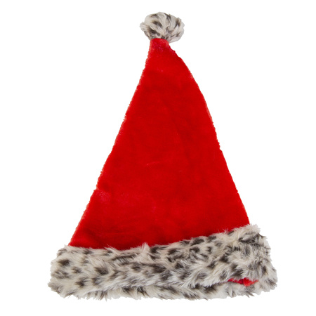 Christmas hats with leopard print