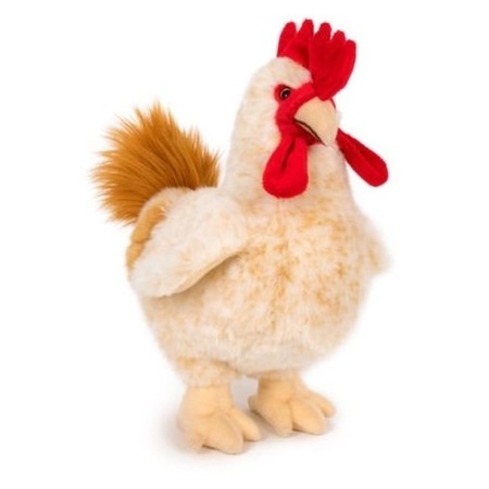 Plush rooster/hen sof toy/cuddle 30 cm