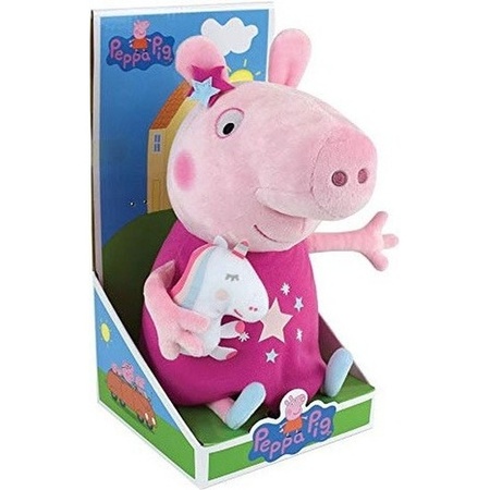 Plush Peppa Pig unicorn cuddle toy 24 cm