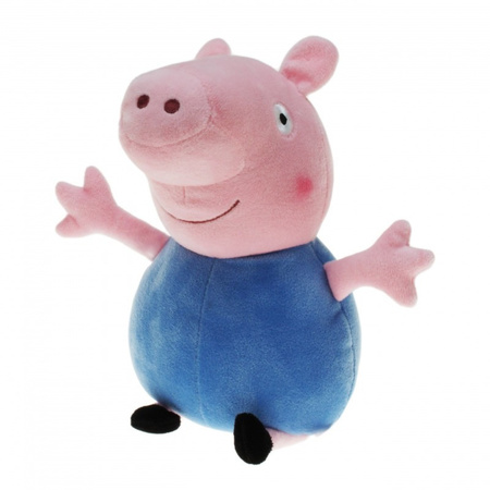 Plush Peppa Pig cuddle toy with blue outfit 28 cm