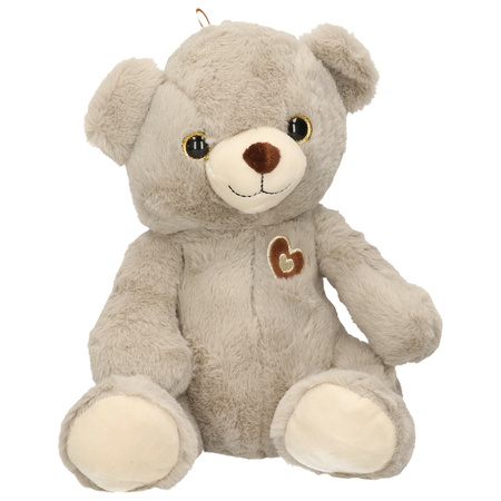 Soft toy animal Teddybear grey 28 cm