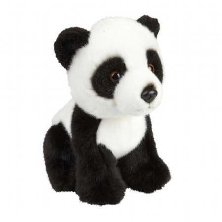Pluche zwart/witte panda beer/beren knuffel 18 cm speelgoed