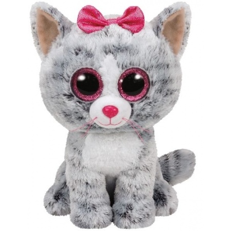 Cat/puss Ty Beanie cuddle toy Kiki 24 cm