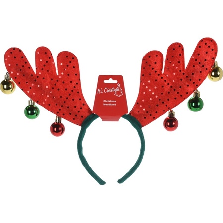 Reindeer headband with sequins and baubles