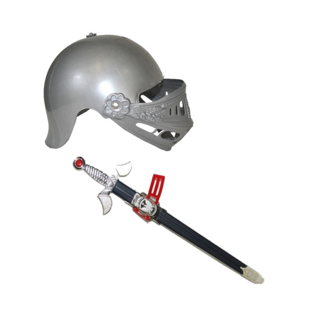 Knight accessory set helmet and sword