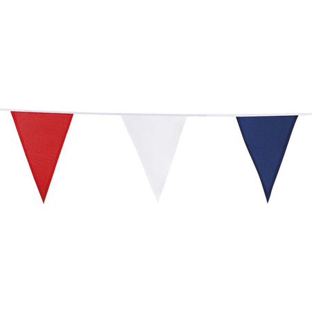 Red/white/blue fabric flagline/bunting 10 meters