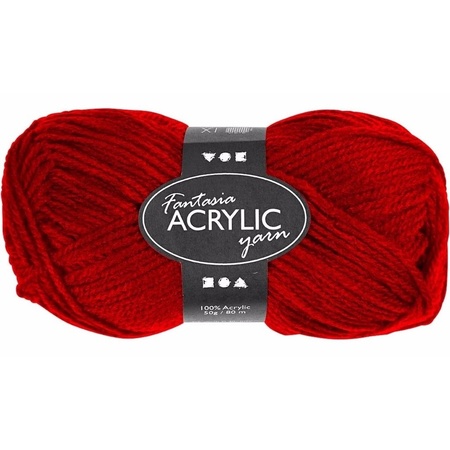 Red acrylic yarn 80 meter