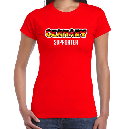 Red supporter shirt Germany supporter for women