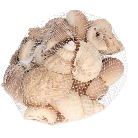 Schelpen zeeslak - decoratie - hobby - 400 gram - 20 schelpjes - bruin