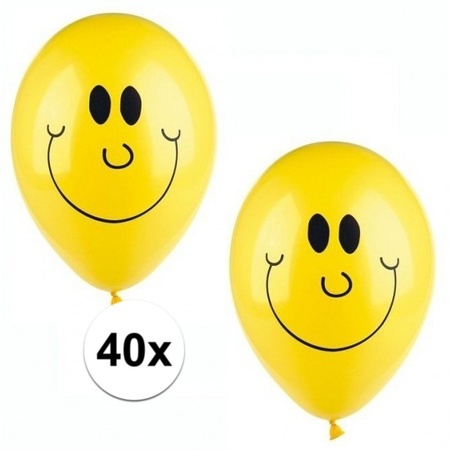 Smiley Balloons 40 pieces