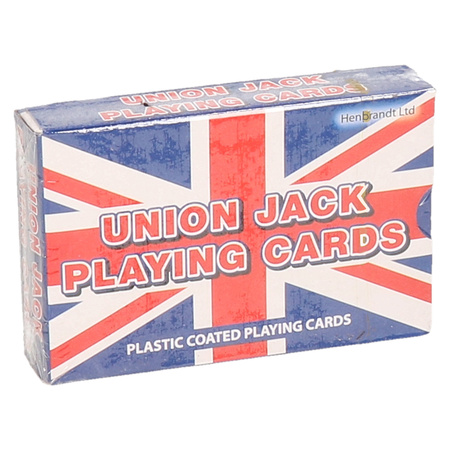 Plastic coated playing cards Union jack 9 x 6 cm