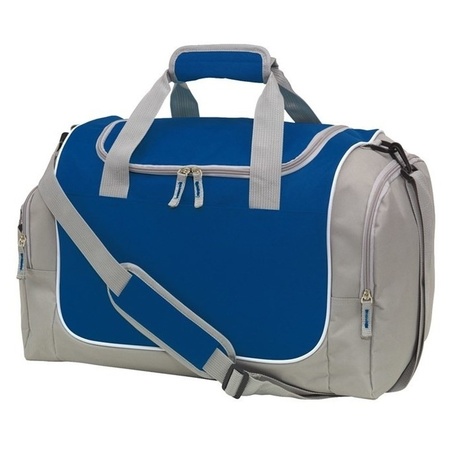Sports bag with shoe compartment 38 liter grey/dark blue