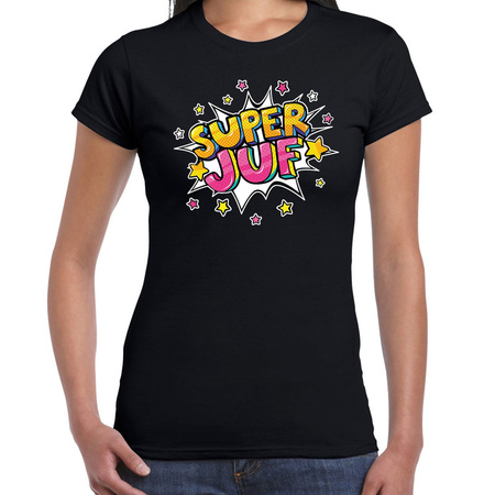 Super juf present t-shirt black for women
