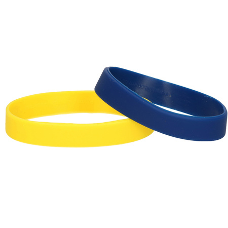 Supporters Zweden set van 8x polsbandjes blauw en geel