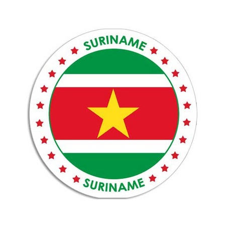 Round Suriname sticker 14,8 cm