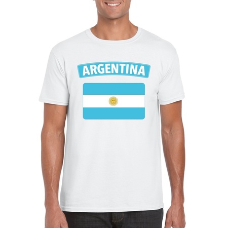Argentina flag t-shirt white men