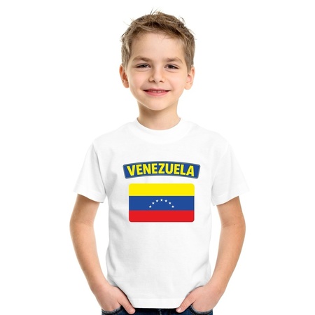 Venezuela flag t-shirt white children