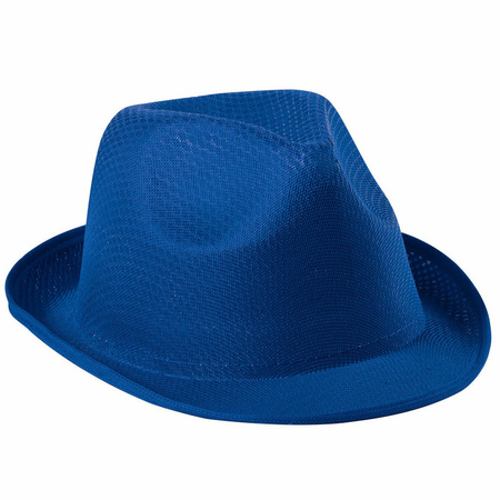 Party trilby hat - blauw - polyester - for adults
