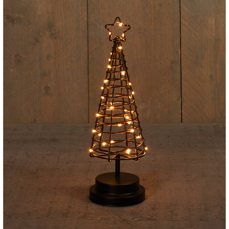 LED kerstbomen - 2x stuks - 3D - 30 en 36 cm - kerstverlichting