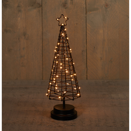 LED kerstbomen - 2x stuks - 3D - 30 en 36 cm - kerstverlichting