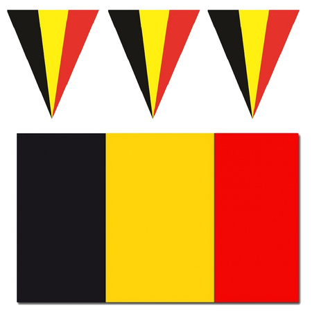 Decoration package flags Belgium for inside/outside