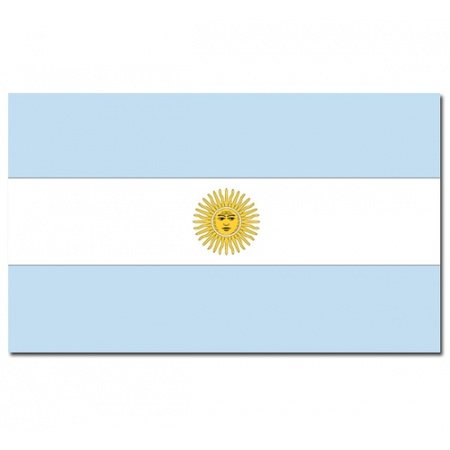Landenvlag Argentinie + 2 gratis stickers