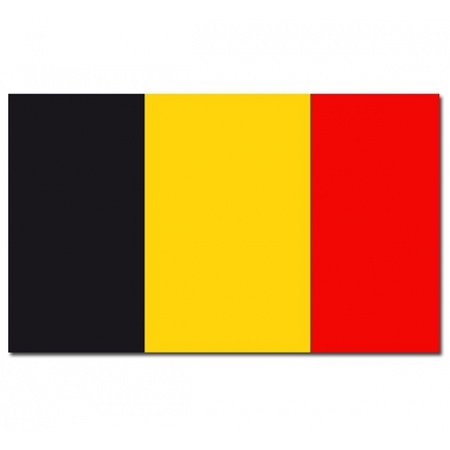 Bellatio Decorations - Flags deco set - Belgium - Flag 90 x 150 cm and guirlande 4 meters