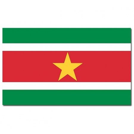 Suriname flags decoration set 2-parts