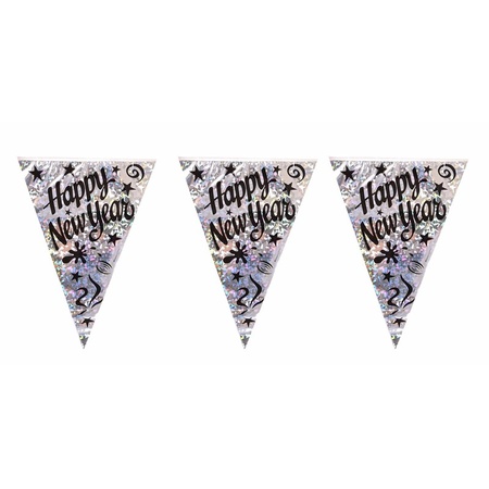 Bunting Happy New Year holographic 3.6 meter