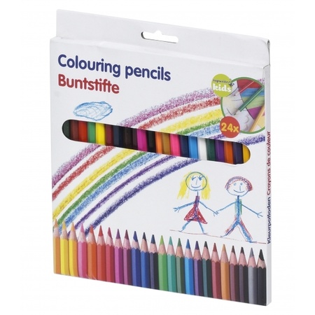 20x Knutsel placemats om in te kleuren incl. 24  potloden