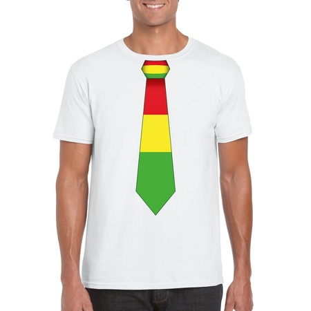 White t-shirt with Limburg flag tie for men