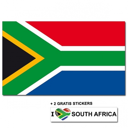 Landenvlag Zuid Afrika + 2 gratis stickers